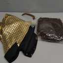 Gorkonpy 70s Outfits for Boys Kids Disco Costume Halloween Party Dress Up (Gold, 10-12 Years)