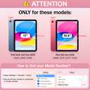 Mektron Case for 2025 iPad 11 inch (A16 Chip) 11th Gen Fit iPad 10th Gen10.9 inch 2022, Buit in Pencil Holder with Shockproof Cover Clear Shell + Trifold Stand + Auto Wake/Sleep, Bows C360