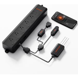 Spider Farmer GGS AC5 Power Strip Kits, 5 AC Smart APP-Based Controls Outlets, 3 in 1 Soil Sensor, Temp Humid Light Sensor, for Indoor Grow Tent and Room Spider Farmer GGS AC5 Power Strip Kits, 5 AC Smart APP-Based Controls Outlets, 3 in 1 Soil Sensor, Temp Humid Light Sensor, for Indoor Grow Tent and Room