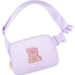 Birthday Gifts for 4 5 6 7 8 9 10 11 12 13 Year Old Girls,Gifts for Teens Kids Daughter Sister Her,Two Way Zipper Crossbody Bag Fanny Pack Belt Bag Cute Trendy Stuff - Lavender,R