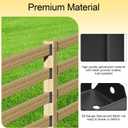 LukLoy 50 Pack 2x4 Brackets for Wood Rail, Black Deck Railing Brackets Connectors for 2" X 4" ( Actually 1.5" X 3.5" ) Wood Post, 20-Gauge Fence Brackets, Screws Not Included