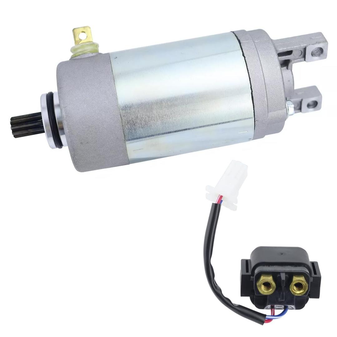 Starter & Solenoid for Yamaha Grizzly 125 YFM125 2004-2013/ Breeze 125 YFA1 2004, 3FA-81890-00-00, 2005 2006 2007 2008 2009 2010 2011 2012 Grizzly 125 Starter for 2004 Breeze 125