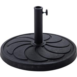 C-Hopetree 40 lb Round Heavy Duty Round Base Stand for Outdoor Patio Market Table Umbrella, Black