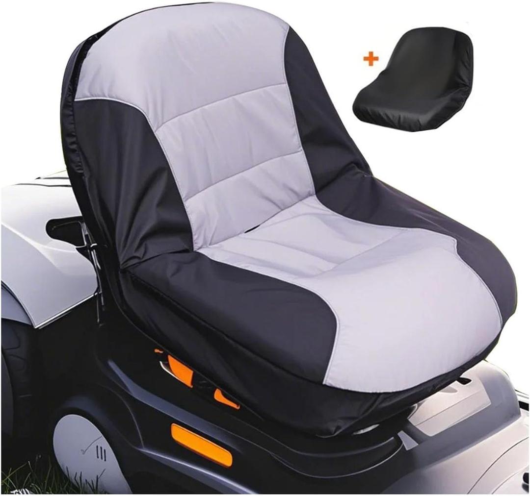 Deluxe Waterproof Riding Lawn Mower Seat Cover Compatible with Husqvarna,Universal Tractor Seat Cover (Medium)