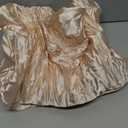 USlixury Ear Piercing Pillow with Foam Plug, Ear Plilow with Off Center and 4.7"X3.2" Ear Hole, Soft CertiPUR-US Memory Foam, Piercing Plilow for Side Sleepers, Satin, Champagne, 16"X11"X4''