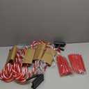 Solar Christmas Lights Outdoor Waterproof: 24-Pack Solar Candy Cane Christmas Decorations Outdoor Pathway Lights with Stakes 10 Modes, 144 LED Xmas Decorations for Yard Garden Holiday Decor