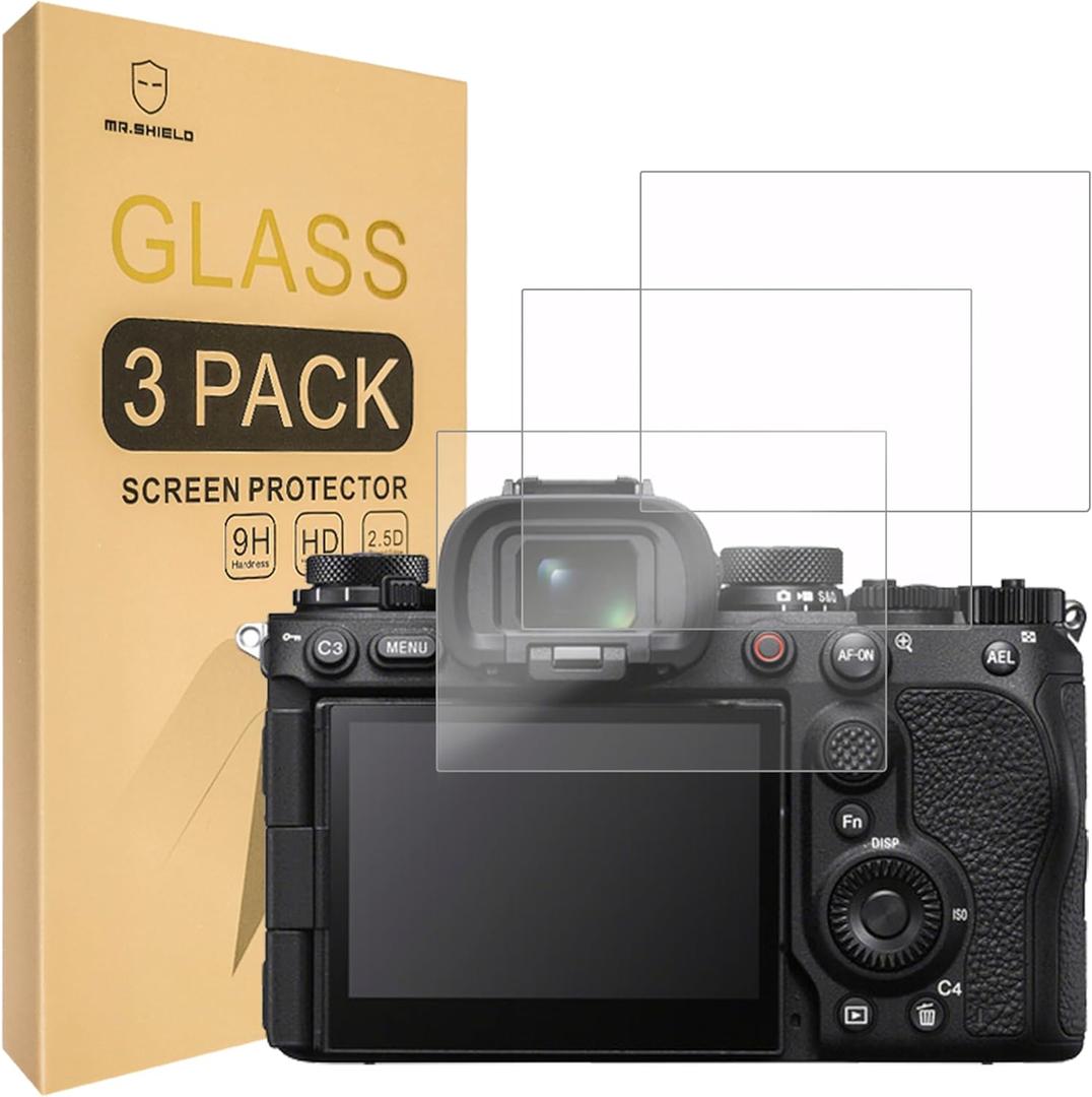 Mr.Shield Screen Protector compatible with Sony Alpha A1 II / A1II / Alpha 1 II [Not for A1] [Tempered Glass] [3-PACK] [Japan Glass with 9H Hardness]