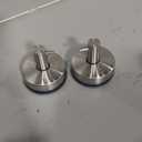 YOHOM Stainless Steel Vacuum Suction Cup Bathroom Shower Holders - Removable Towel Rack, Bathrobe and Loofah Hooks with Brushed Finish (Silver)