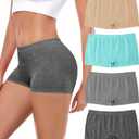 dmuveo Womens Boys Shorts Underwear Seamless Full Coverage Briefs Soft Stretch Boxer Shorts For Women Multipack (S)