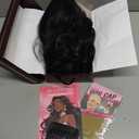 Synthetic Lace Front Wigs Pre Plucked 13x4 HD Lace Black Wigs For Black Women 26 Inch Long Wavy 100% Futura Premium Wig Ready to Wear Beginner Friendly Daily Party Use