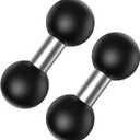 Double 1" Ball Mount Base Ball Adapter Compatible with RAM Mounts B Size 1 inch Double Ball Socket Arms, Black-2