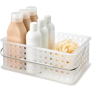 iDesign Portable Shower Caddy Basket with Handle for Dorm or Bathroom - Clear/Frost - Made in USA