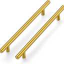 Ravinte Gold Cabinet Handles 10 Pack 7-1/2 Inch Cabinet Pulls Brushed Brass Kitchen Cabinet Handles Modern Drawer Pulls Gold Hardware for Kitchen Cabinet