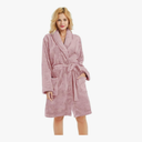 U2SKIIN Women Fleece Robe, Short Cozy Plush Robes for Womens Soft Shawl Collar Warm Spa Bathrobe, S/M