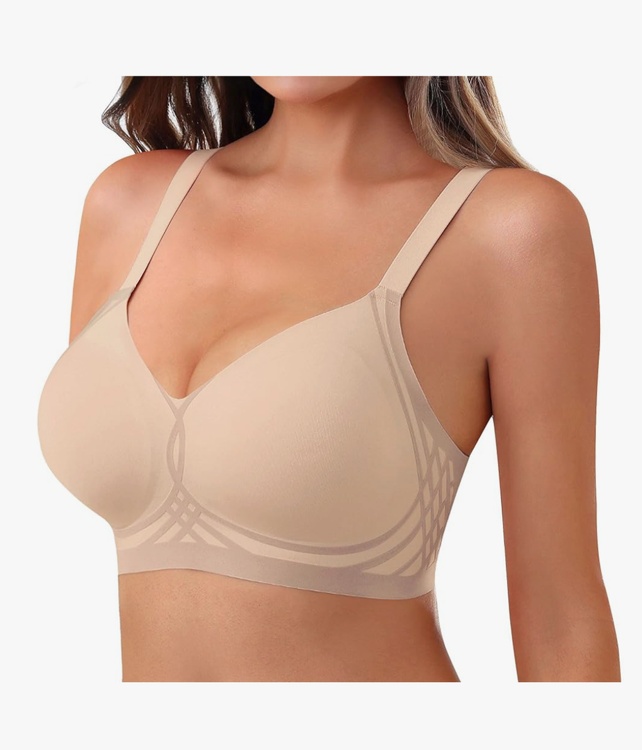 Womens Wireless Bra Push Up Bra for Women Seamless No Underwire Bras Regular & Plus Size, L