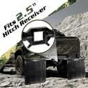 2.5" Hitch Mounted Mud Flaps for Trucks, Truck Mud Flaps Heavy Duty Adjustable Removeable Height and Width, Universal Duty Mud Flaps System to Protects Trailers from Scratches and Dirt.
