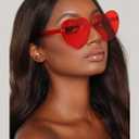 LIULIUBTY Heart Shaped Rimless Sunglasses 12Pack, Bachelor Party Cool Colorful Funky Sunglasses