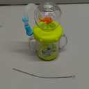 Whale Fountain Tumbler, Whale Fountain Tumbler with Removable Silicone Straw Perfect, Straw Cap Dustproff & Storeable, Leak-Proof Screw-On Lid (Grass green-B)