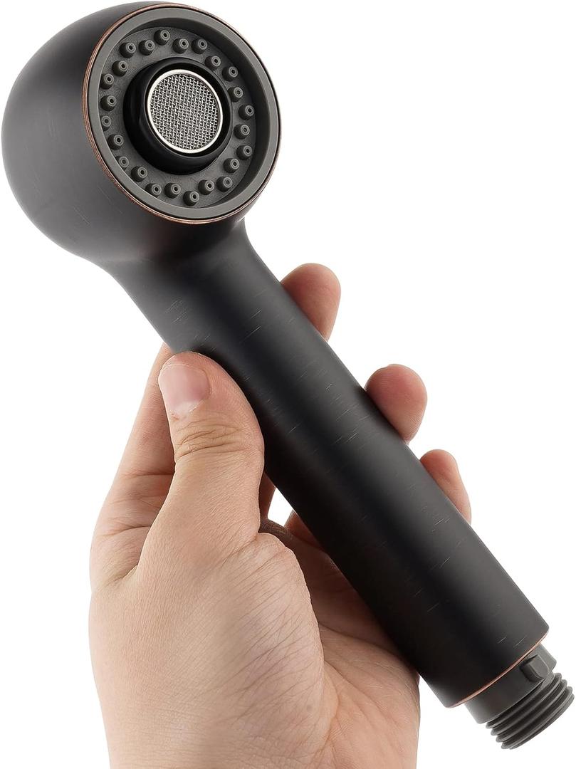 Hibbent Pull Out Sink Sprayer Head Replacement, 2 Function Kitchen Sink Faucet Head, G1/2 or 13/16 Inch Thread Faucet Head Kitchen Tap Sprayer Spout, Oil Rubbed Bronze