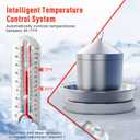 Chicken Water Heater for Winter, 110W Heated Poultry Waterer Base with Thermostat, 11 Inch Poultry Winter Deicer Heated Base with 9.8ft Power Cord, 2PCS (Silver)