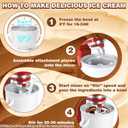 Ice Cream Maker Attachment for KitchenAid Stand Mixer, Compatible with KitchenAid 4.5/5QT/6QT accessories and attachments, 2 Quart for kitchenaid mixer attachments Frozen Yogurt/Gelato Maker