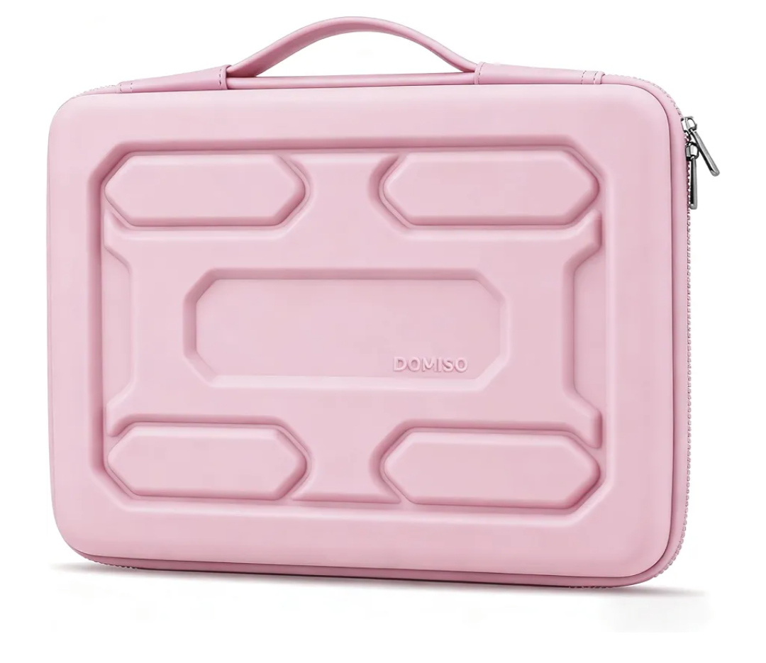 15.6 inch Laptop Sleeve with Handle Shockproof Waterproof EVA Protective Case for 15.6" Yoga 720 IdeaPad 310 320 ThinkPad T570/Legion 5 Gen 6/HP Envy 15/15.6" Notebooks, Pink