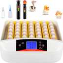 55 Egg Incubator with Humidity Display, Egg Candler, Automatic Egg Turner, for Hatching Chickens