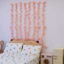 PARTY JOY 8Pcs 47.2ft Artificial Cherry Blossom Flower Garland Hanging Vines for Spring Home Wedding Party Kawaii Decor (Cream Pink)