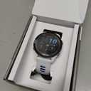 Garmin Forerunner® 265, Running Smartwatch, 46mm, Whitestone/Tidal Blue