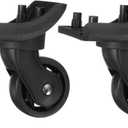 PATIKIL Luggage Wheels Replacement, 1 Pair Suitcase Wheels Caster Repair for Left & Right Swivel Wheel, Black (3.3x3.7x3.3x3.7/1.3x1.5x1.3x1.5 inch)