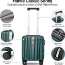 Hanke 14 Inch Underseat Carry On Luggage with Wheels Hard Shell Suitcases Lightweight Small Luggage for Weekender Mini Suitcase Carry On Bag Travel Luggage for Travel Rolling Suitcase (Blackish Green)