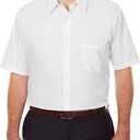 Van Heusen Men's BIG FIT Short Sleeve Dress Shirts Poplin Solid (Big and Tall) (19" Neck, White)