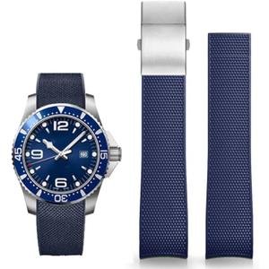 21mm Rubber Watch Band for Longines Master Conquest HydroConquest Strap Replacement L3 Accessories for Men and Women41mm/43mm Dials