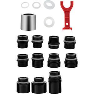 12 Pull Down Kitchen Faucet Head Adapter Kits,Multiple Sink Spray Head Adapters Compatible,Includes Only Accessories,Faucet Nozzle Not IncludedNozzle Hose Connector Brushed Nickel