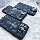 Star Case Designed for iPhone 16 Pro,Fashion Black Stars(Star-16Pro)