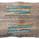 Creative Co-Op Hand-Woven Jute and Cotton Chindi Lumbar Pillow, Multicolor, 24 inches x 16 inches x 1 inch