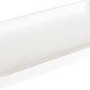 10 x 5 Ceramic Bathroom Tray for Countertop, Decorative Vanity Tray for Dresser Tops, Small Rectangular Trays for Perfume, Candle, Jewelry, Cosmetics (White)