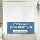 Clear Silk Pattern Shower Curtain, Lightweight & Easy Installation with Plastic Hooks, Eco-Friendly Material, 70.9x70.9 Inch Transparent White(Pack of 1)