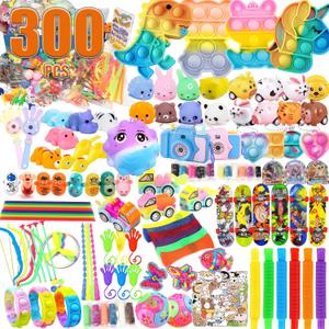 300PCS Premium Party Favors for Kids 5-12, Assortment Toys Kids Prizes,Birthday Gift Bulk Toy, Goodie Bag Stuffers,Treasure Box Toys for Classroom Prizes Pinata Stuffers for Children