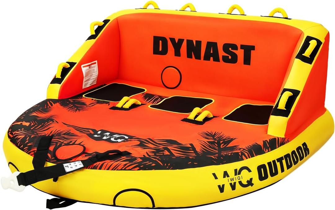 Heavy-Duty Towable Tube for Boating, Boat Tubes with 840D Nylon Cover, Inflatable Water Sport Towables with Front Back Tow Points, Super Sofa Design