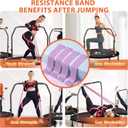 K KENSONE 40" Mini Flodable Spring Rebounder Trampoline for Adults, Small Exercise Trampoline for Indoor Workout and Fitness, Purple Resistance Band Included, Max Load 330 LBS