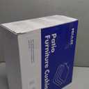 MIULEE Outdoor Seat Cushion Set Red 24 x 24 x 4 Inch Waterproof & Fade Resistant Deep Seat and Back Patio Furniture Cushions with Handle and Adjustable Straps Cushions for Chair Couch