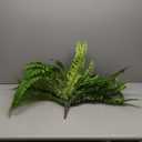 Artificial Ferns for Outdoors & Indoors, 45" Large Faux Ferns 63 Fronds Fake Boston Fern Plant for Planter Garden Porch Entrance Home Windowsill Yards Farmhouse Decoraction (1 Stem)