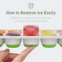 ChefAide Ice Cube Tray with Lid, 3 Pack 42 Cubes Durable Stackable Ice Cube Trays for Freezer with Removable Lids, Easy-Release Plastic & Silicone Ice Tray for Cocktail, Coffee