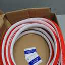 3/4 Inch Flexible Quarter Round Molding, Peel and Stick Rubber Floor Trim, Quarter Round Trim with 3m Tape, Self-Adhesive Bathtub Trim Molding (White)