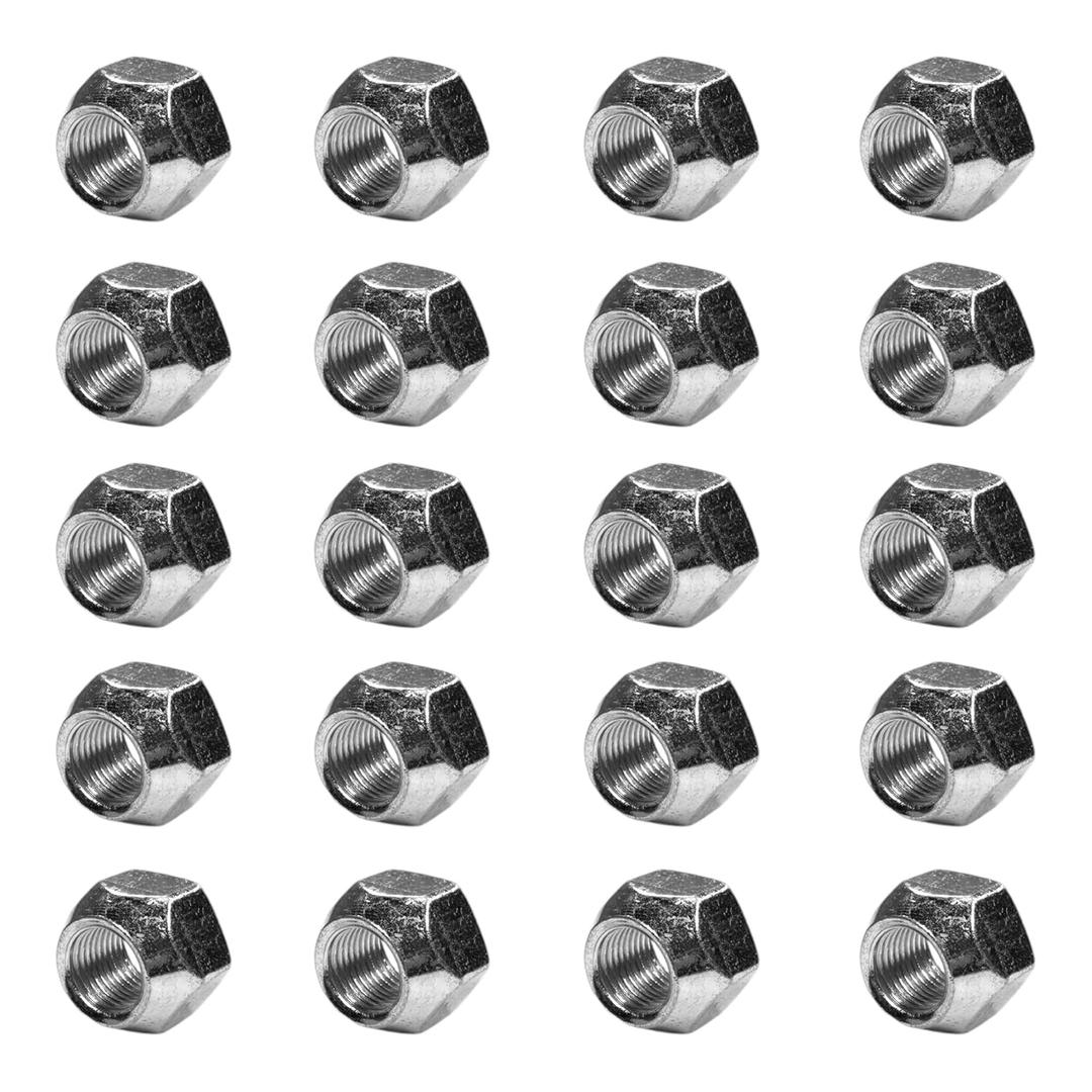 Twenty (20) 7/16-20 Zinc Plated Open End Acorn Lug Nuts | 3/4" Hex (BCP1075)