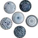 KHOI NGUYEN Sushi Soy Sauce Dish Set of 6 - 3 oz Small Bowls for Dips, Dipping Sauces, Condiments and Snacks - Dinner Plates