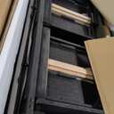 Signature Design by Ashley Gavelston Rustic Sofa Table with 4 Drawers and Lower Shelf, Weathered Black