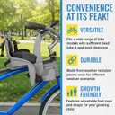KaZAM Front-Mounted Child Bike Seat – Kangaroo & Wallaby Models with Padded Front Bumper/Dashboard, 5-Point Harness & Adjustable Footrests for Family Biking Adventures, Medium