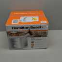 Hamilton Beach 4-Quart Slow Cooker with 3 Cooking Settings, Dishwasher-Safe Stoneware Crock & Glass Lid, Stainless Steel (33140G) (Silver & White)